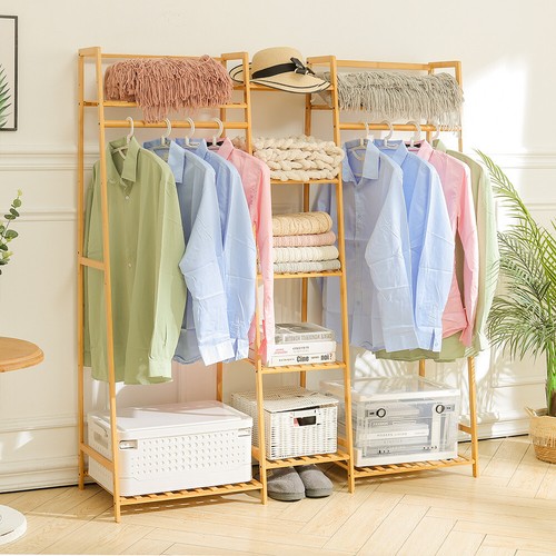 Large bamboo clothes rail - large, rack